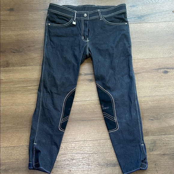 Romfh Denim - Romfh Black Straight Horse Riding Jeans with Contrast Stitching !! Size 30